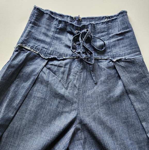 Do + B Wide Leg Lace Up Pants - Picture 1 of 5